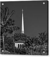 Palm Church Steeple Delray Beach Florida Acrylic Print