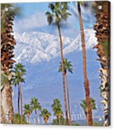 Palm Springs Mt. Range Plus Solar Windmills I 10 Acrylic Print