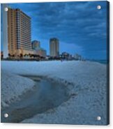 Panama City Beach At Dusk Acrylic Print