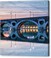 Panorama Of Pont Neuf In Toulouse Acrylic Print
