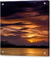 Panoramic Sunset At Natchez Acrylic Print
