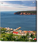 Panoramic View In Perce Quebec Acrylic Print