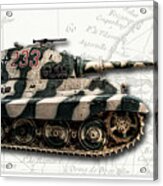 Panzer Tiger Ii Side W Bg Acrylic Print