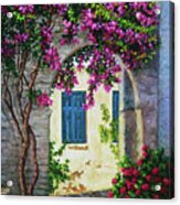 Garden Path In Paros, Greece Acrylic Print