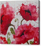 Party Poppies Acrylic Print