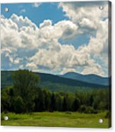 Pastoral Landscape With Mountains Acrylic Print