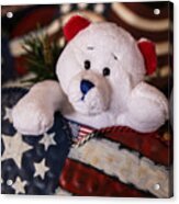 Patriotic Teddy Bear Acrylic Print
