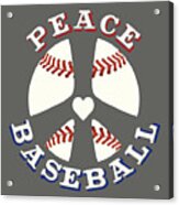 Peace Love Baseball Acrylic Print