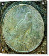 Peace Silver Dollar Reverse Acrylic Print