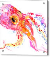 Peach Color Octopus Acrylic Print