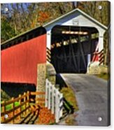 Pennsylvania Country Roads - Mercers Mill Covered Bridge No. 2a - Chester - Lancaster Counties Acrylic Print