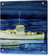 Perkins Cove Lobster Boat And Skiff Acrylic Print