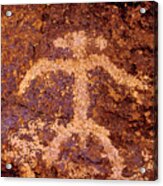 Petroglyph Of Man Little Petroglyph Canyon California Acrylic Print