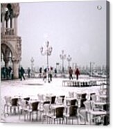 Piazzetta San Marco In Venice In The Snow Acrylic Print