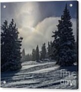 Peaceful Morning After The Stormvery Chilly Morning Acrylic Print