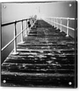 Pier At Pooley Bridge On Ullswater In The Lake District Acrylic Print