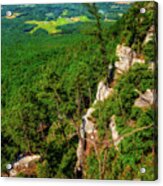 Pilot Mountain North Carolina Scenic View  -  Mountainvalleyviewlab185847 Acrylic Print
