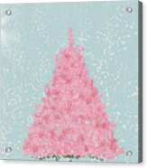 Pink Christmas Tree Acrylic Print
