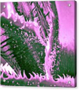 Pink Palm Tigress Acrylic Print