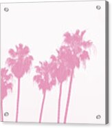 Pink Palm Trees- Art By Linda Woods Acrylic Print