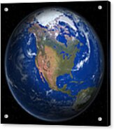 Planet Earth From Space, North America Prominent Acrylic Print