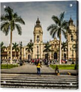 Plaza De Armas Of Lima, Peru Acrylic Print