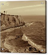 Point Vicente Lighthouse Palos Verdes California - Sepia Rendition Acrylic Print