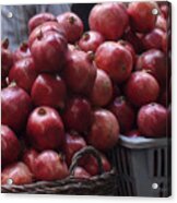 Pomegranates At Jerusalem's Old City Market Acrylic Print