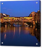Ponte Vecchio Dusk Acrylic Print