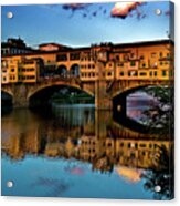 Ponte Vecchio From West Acrylic Print