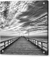 Port Hueneme Pier B/w Acrylic Print