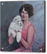 Maggie And Caruso -portrait Of A Flapper Girl Acrylic Print