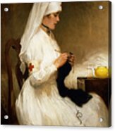 Portrait Of A Nurse From The Red Cross Acrylic Print