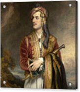 Portrait Of Lord Byron In Arnaout Dress Acrylic Print