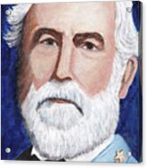 Portrait Of Robert E Lee Acrylic Print