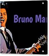 Poster Of Bruno Mars Acrylic Print