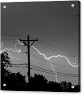 Power Lines Bw Fine Art Photo Print Acrylic Print