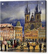 Prague Old Town Squere After Rain Acrylic Print