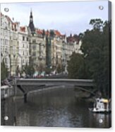 Prague River Acrylic Print