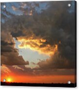 Prairie Storm Clouds - 6137 Acrylic Print