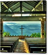 Pretty Place Chapel The Son Has Risen Blue Ridge Mountain Landscape Art Acrylic Print