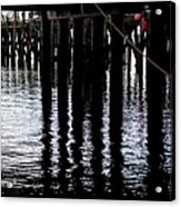 Provincetown Wharf Reflections Acrylic Print