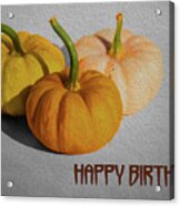 Pumpkin Birthday Acrylic Print
