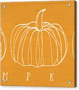 Pumpkins- Art By Linda Woods Acrylic Print