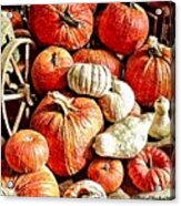 Pumpkins In The Barn Acrylic Print