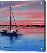 Pink Blue Sails #1 Acrylic Print