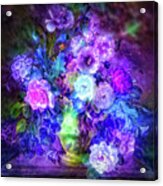 Purple Glow Flowers Acrylic Print
