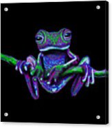 Purple Green Ghost Frog Acrylic Print