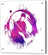 Purple Guitarist Acrylic Print