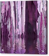 Purple Plum Abstract Acrylic Print